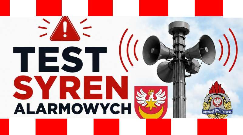 Testy syren ostrzegania i alarmowania w ramach krajowego systemu ostrzegania ludności