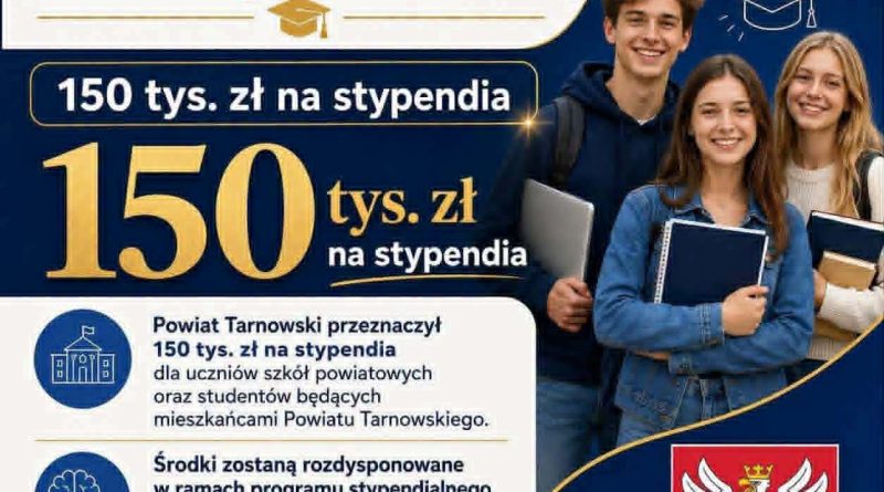 Wsparcie dla zdolnej młodzieży – Powiat Tarnowski przeznaczył 150 tys. zł na stypendia Wsparcie dla zdolnej młodzieży – Powiat Tarnowski przeznaczył 150 tys. zł na stypendia