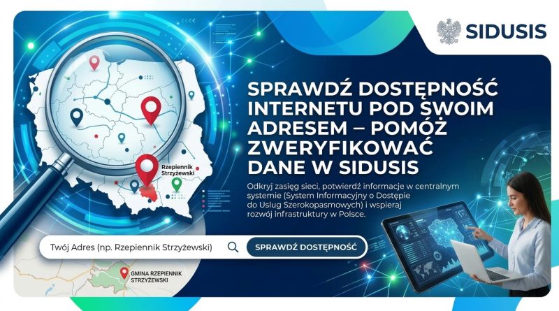 Sprawdź dostępność Internetu pod swoim adresem – pomóż zweryfikować dane w SIDUSIS Sprawdź dostępność Internetu pod swoim adresem – pomóż zweryfikować dane w SIDUSIS